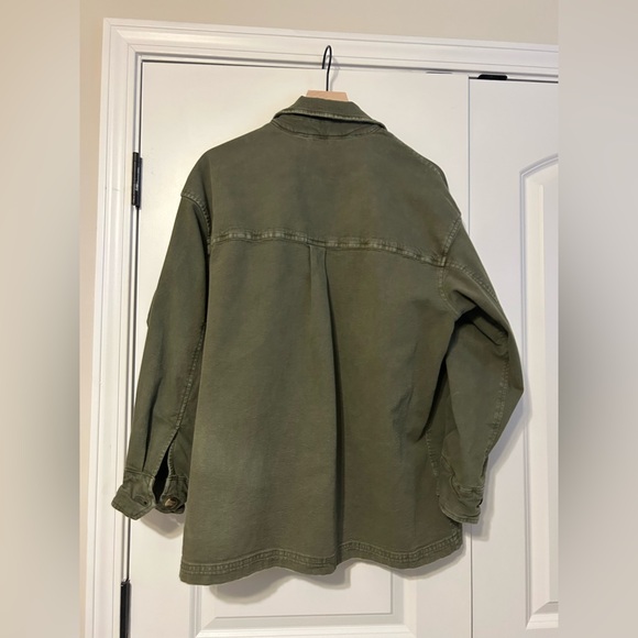 Aerie Olive Green Oversized Utility Jacket - Picture 2 of 7